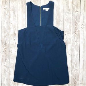 COOPER & ELLA  Blue Open Back Tank Top